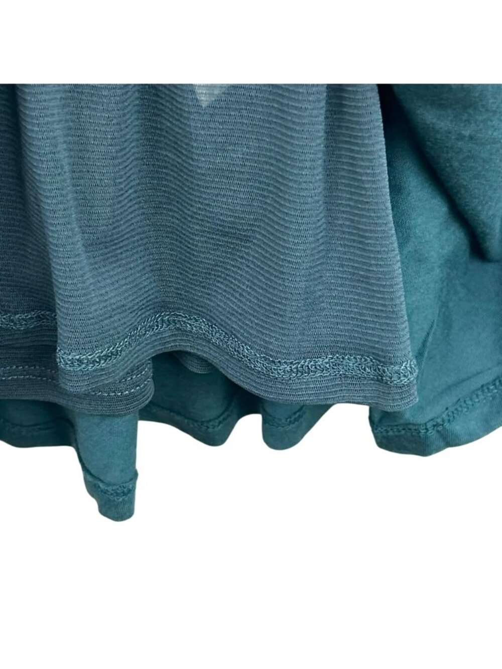 Garnet Hill Blouson Boatneck Knit Dress Women's Medium Teal Blue Organic Cotton - Picture 13 of 16